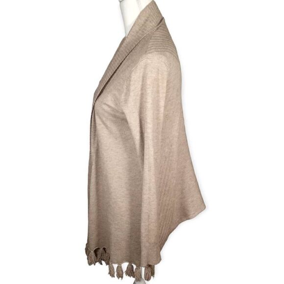 PINK CLOVER BEIGE TASSEL HEM CARDIGAN SZ.S EUC - Picture 4 of 8